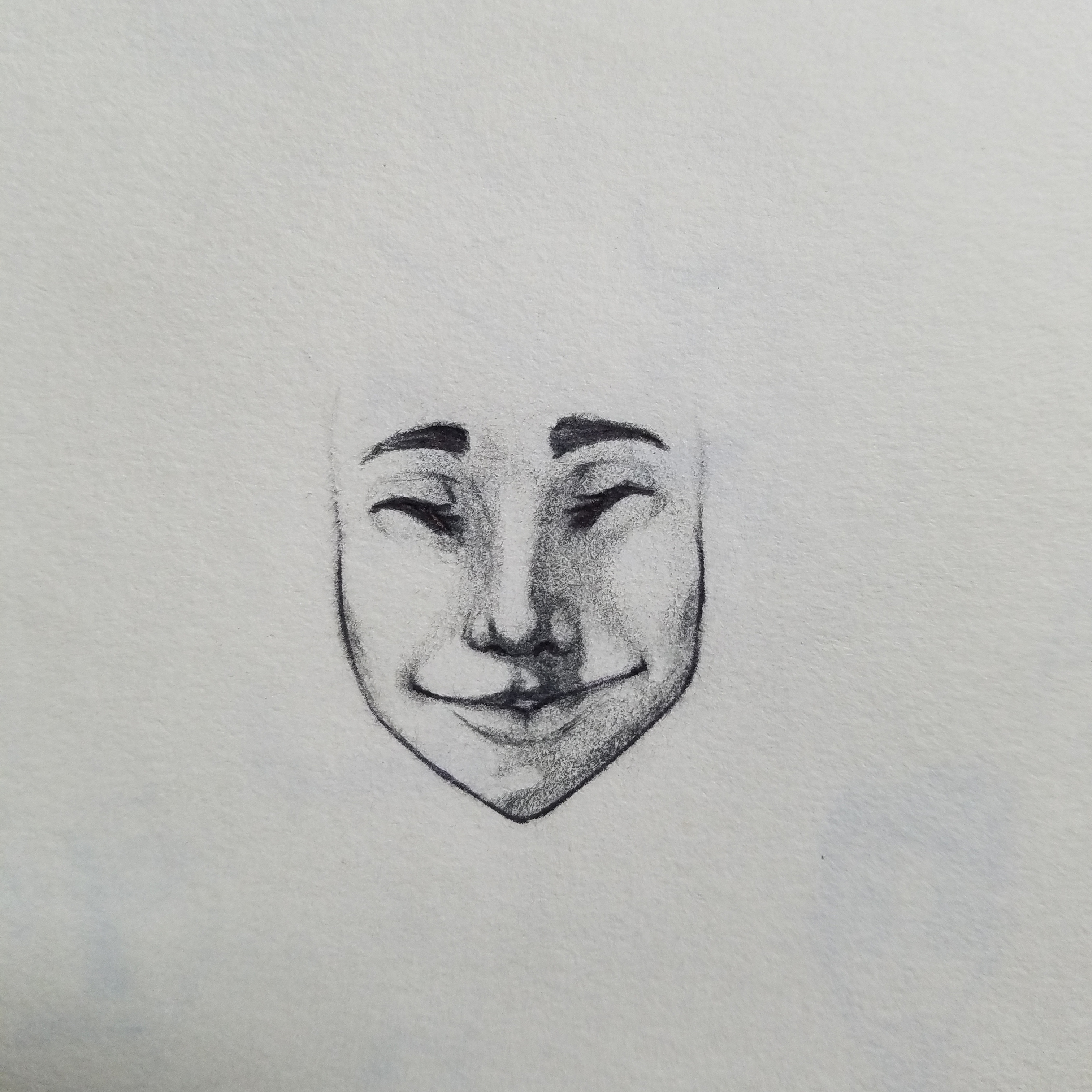 Pencil drawing of a face